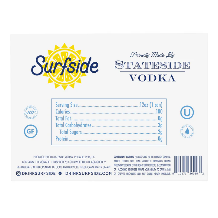 Surfside Lemonade + Vodka Variety 12 Pack